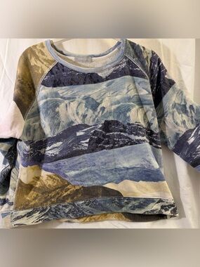 Samsoe Samsoe faded landscape perfect sweatshirt Size L